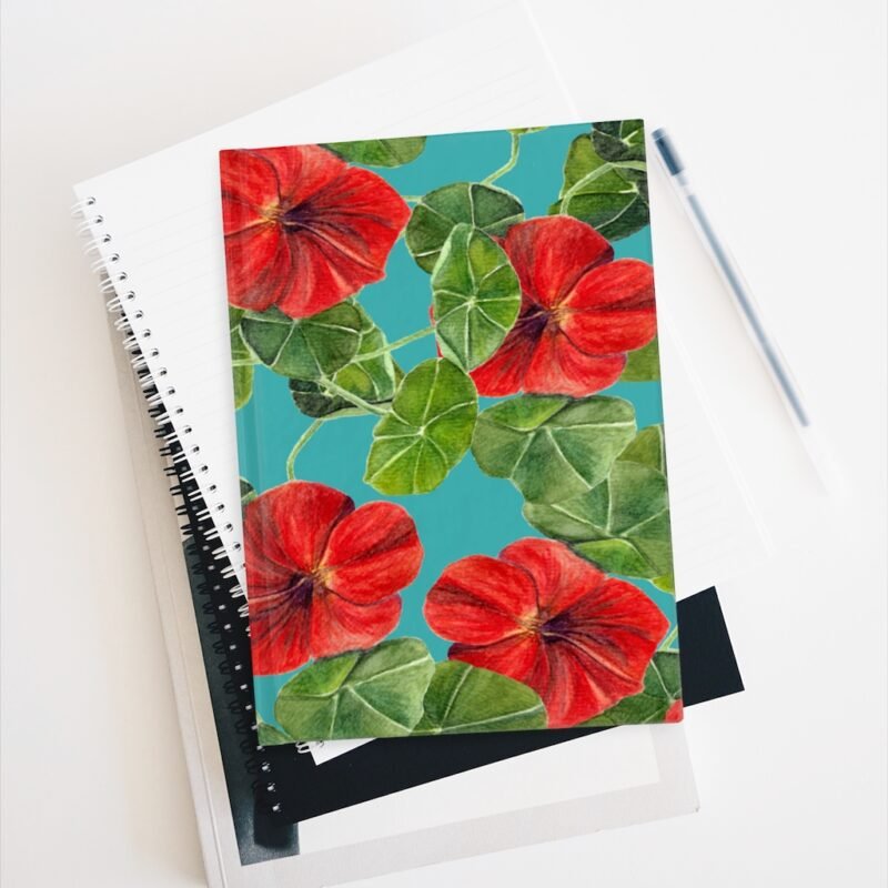 Red Floral Journal - Ruled Line - Image 5