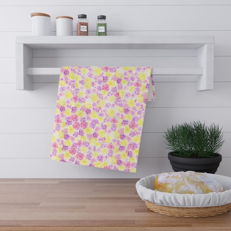 Pretty Country Style Floral Kitchen Towel