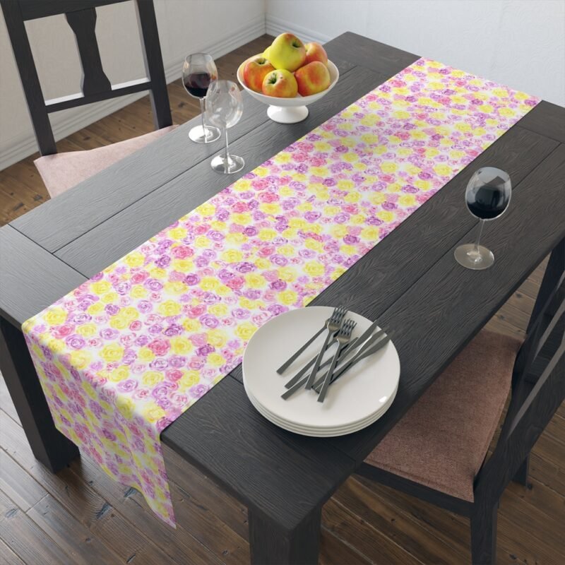 Romantic Floral Table Runner