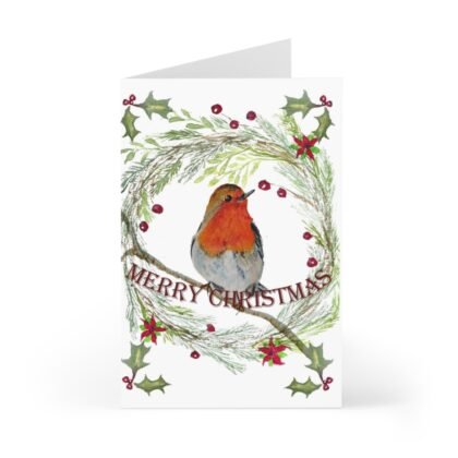 Traditional Christmas Card, Robin Design