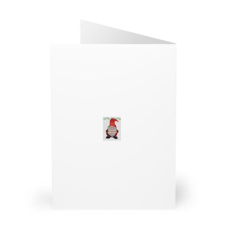 Christmas Gnome And Holly Greeting Cards Pack of 5 - Image 2